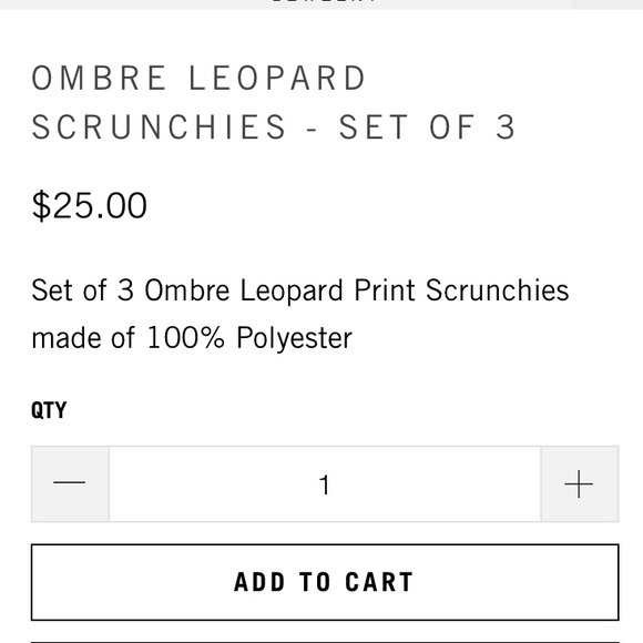 nOir Jewelry OMBRE LEOPARD SCRUNCHIES - SET OF 3 - Picture 2 of 2